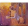 Image 1 : Fabulous Russian painting by Ukraine Artist (Signed). This impressionist work, a self portrait is de