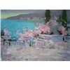 Image 1 : ORIGINAL OIL PAINTING Plein Air Evening Seascape Rosy blooming Spring sunset