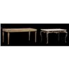 Image 1 : Two French Marble Top Metal Coffee Tables, 19th C.,