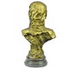 Image 2 : Art Deco Gilt Bronze Female Goddess Bust Bronze Sculpture Great Detail Statue