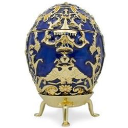 Faberge Inspired 1912 Tsarevich Russian Faberge-inspired Trinket Box Egg