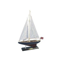 Wooden Endeavour Model Sailboat Decoration 16"