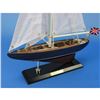 Image 4 : Wooden Endeavour Model Sailboat Decoration 16"