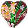 Image 2 : Faberge Inspired 6.5" Valentine's Love Heart with Butterfly Jewelry Box