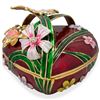 Image 3 : Faberge Inspired 6.5" Valentine's Love Heart with Butterfly Jewelry Box