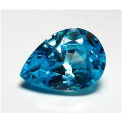 3CT. Pear Cut Blue BIANCO Diamond