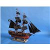 Image 6 : Wooden Caribbean Pirate Ship Model Limited 26" - Black Sails