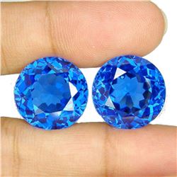 26.70 Ct Matching Round Cut London Blue Topaz