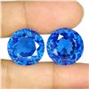 Image 1 : 26.70 Ct Matching Round Cut London Blue Topaz