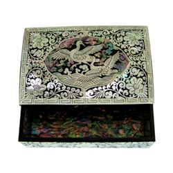 Mother Of Pearl Inlaid Box_ Lacquer Ware Inlaid Business Card Case