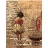 Image 2 : Victorian Scottish Romantic Loch Scene - Figures Washing Laundry Loch
