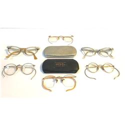 Collection of Early to Mid 20th Century Eyeglasses Spectacles