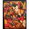 Image 5 : Signed Acrylic Painting, Haitian Farmers Market Ready To Frame 43.84 Idiot Sale