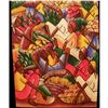 Image 9 : Signed Acrylic Painting, Haitian Farmers Market Ready To Frame 43.84 Idiot Sale
