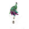 Image 2 : Brightly Jeweled Peacock Badge Reel