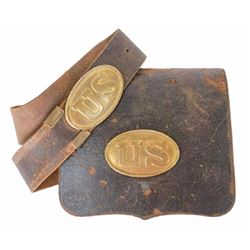 19thc Civil War Indian Wars US Cartridge Box