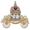 Image 2 : Royal Coronation Coach with Doves Trinket Box Figurine 3.25 Inches