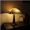 Image 3 : â€œGILESâ€ Tiffany-style 2 Light Mission Table Lamp 16" Shade