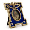 Image 1 : Blue Enameled Guilloche Russian Royal Picture Frame