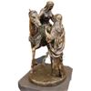 Image 3 : Large Arabian Man Helping his wife Bronze Marble Base Sculpture Statue by Barye