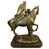 Image 4 : Large Arabian Man Helping his wife Bronze Marble Base Sculpture Statue by Barye