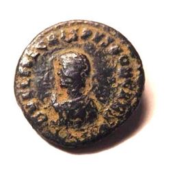 Bronze coin of Crispus (313-326 A.D.)