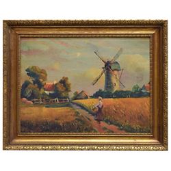 Framed Dutch School Oil Painting On Board