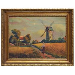 Framed Dutch School Oil Painting On Board