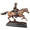 Image 2 : Signed PJ Mene French Soldier on Horse Bronze Marble Sculpture Statue Figure
