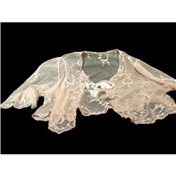 Late 19thc Ladies Delicate Floral Lace Bed Jacket