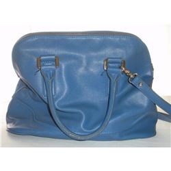 Ivanka Trump Blue And Gold Designer Bag Zipper Closure