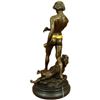 Image 5 : Gold Patina Young Tarzan Killing Leopard Bronze Sculpture Statue Figurine Figure