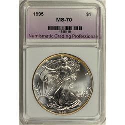 1995 AMERICAN SILVER EAGLE NGP GRADED