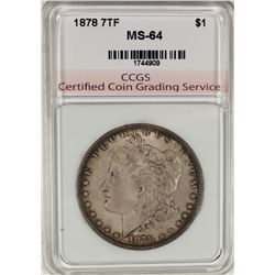 1878 7 FEATHER MORGAN CCGS