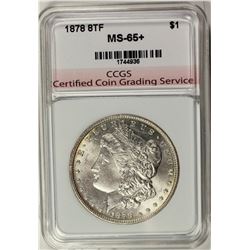 1878 8 FEATHER MORGAN CCGS GRADED