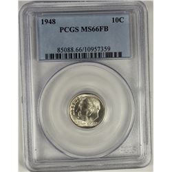 1948 ROOSEVELT DIME PCGS MS66FB