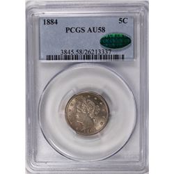 1884 LIBERTY NICKEL PCGS AU 58