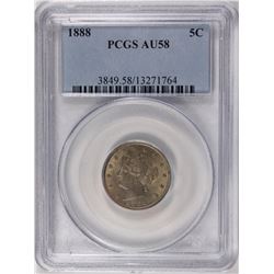 1888 LIBERTY NICKEL PCGS AU 58.