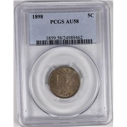1898 LIBERTY NICKEL PCGS AU58