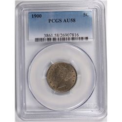 1900 LIBERTY NICKEL PCGS AU 58
