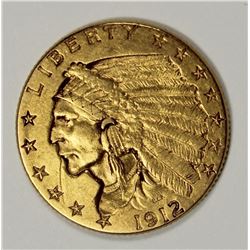 1912 $2.50 INDIAN GOLD