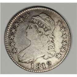 1812 SMALL 8 BUST HALF DOLLAR. FINE