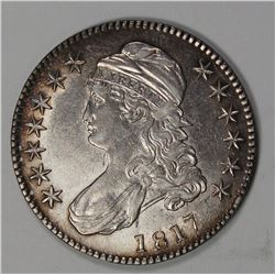 1817 BUST HALF DOLLAR. SOLID AU.