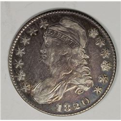 1820 BUST HALF DOLLAR CURL BASE 2