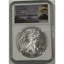 2015 AMERICAN SILVER EAGLE NGC MS 70