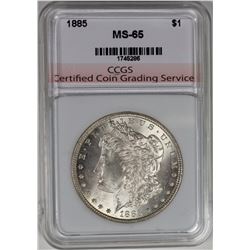 1885 MORGAN SILVER DOLLAR CCGS