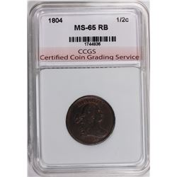 1804 HALF CENT CCGS GEM BU