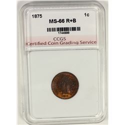 1875 INDIAN CENT CCGS SUPERB BU