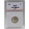 Image 1 : 1866 RAYS SHIELD NICKEL CCGS SUPERB BU+