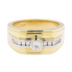 0.48 ctw Diamond Ring - 14KT Yellow and White Gold